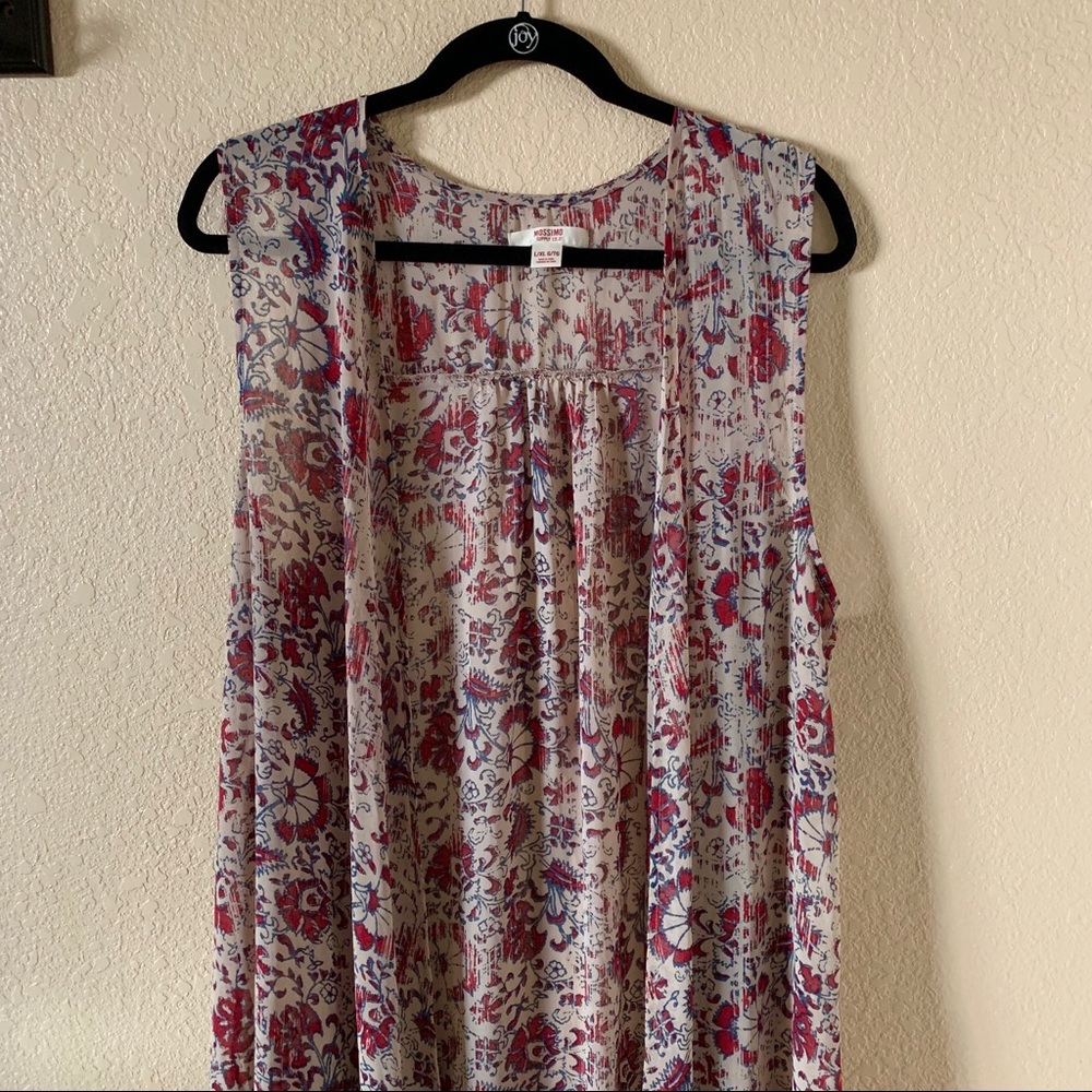 Sleeveless Cardigan/Duster